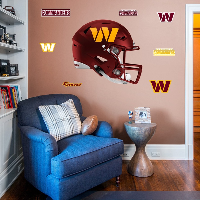 Washington Commanders – RealBig Helmet Collection – Official NFL – Reusable Vinyl Wall Decals