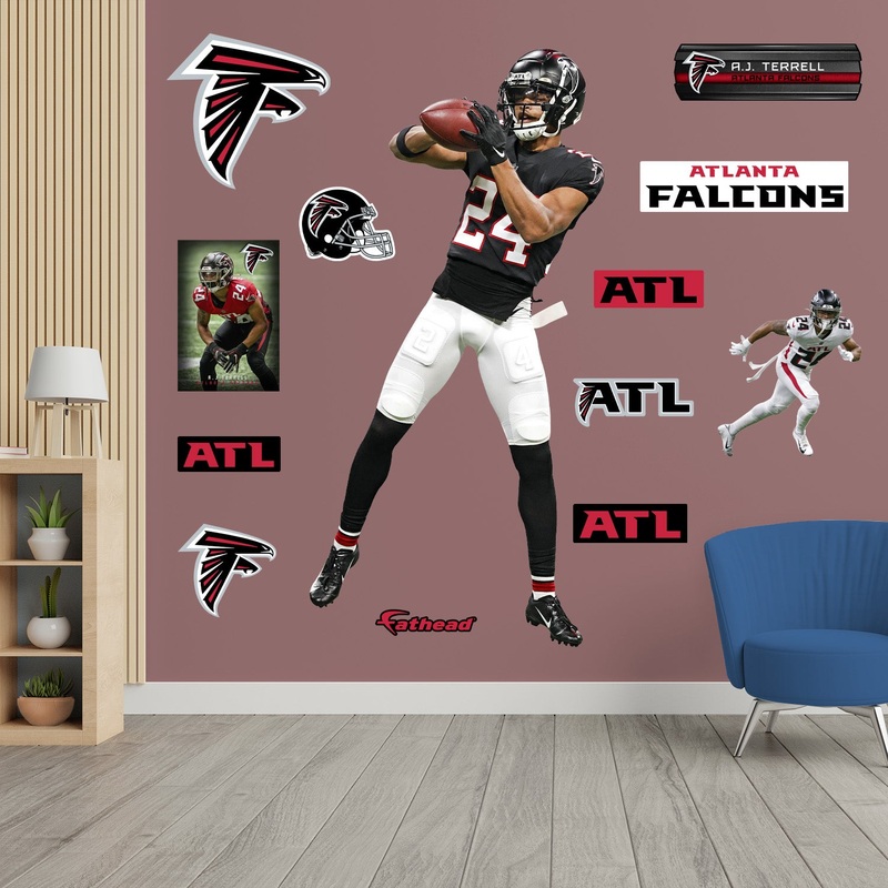 A.J. Terrell – RealBig Collection – Official NFL – Atlanta Falcons – Reusable Vinyl Wall Decals