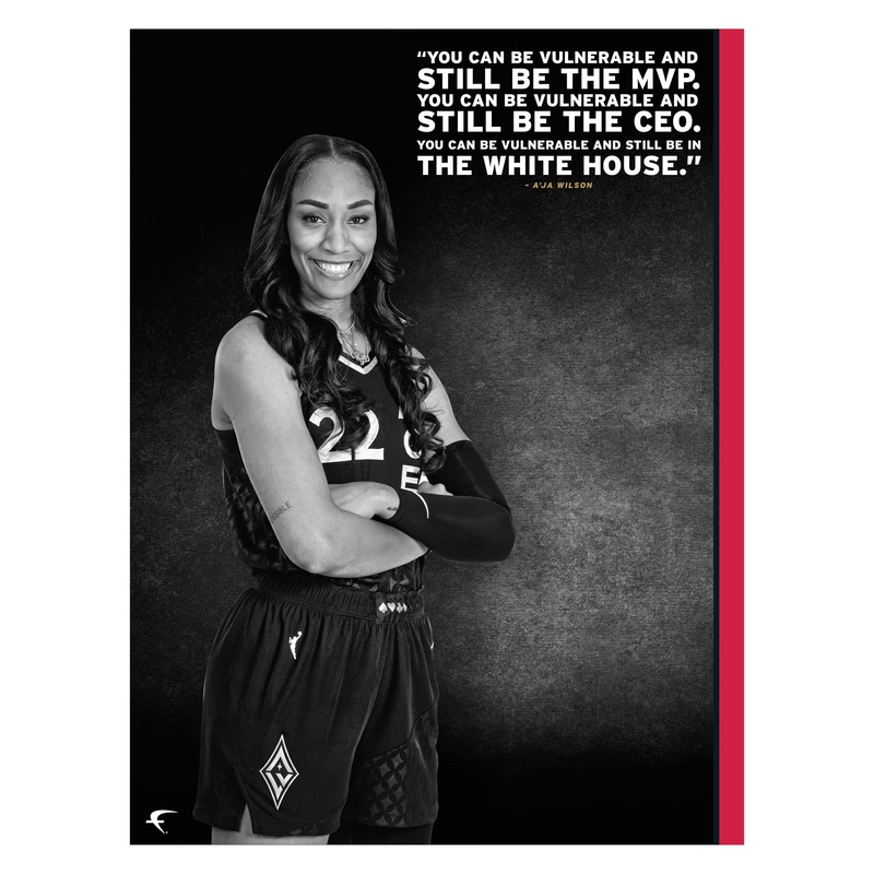 A’ja Wilson – Inspirational – Peel & Stick Poster – Official WNBA – Las Vegas Aces – Reusable Vinyl Wall Decal