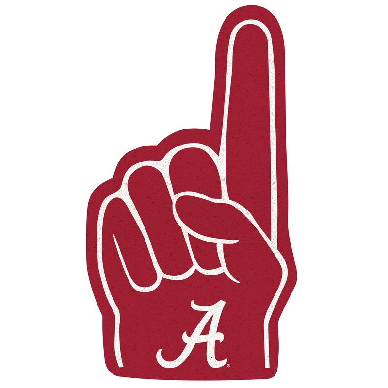 Foam Finger – Big Head – Official NCAA – Alabama Crimson Tide – Foam Core Cutout