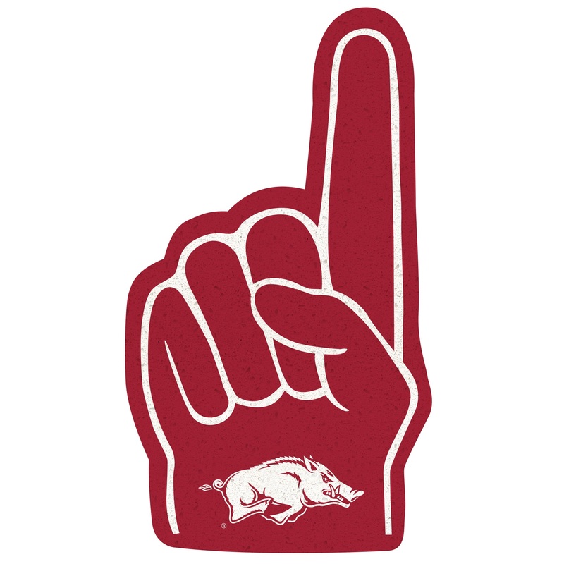 Foam Finger – Big Head – Official NCAA – Arkansas Razorbacks – Foam Core Cutout