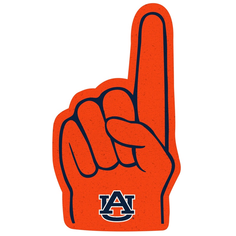 Foam Finger – Big Head – Official NCAA – Auburn Tigers – Foam Core Cutout