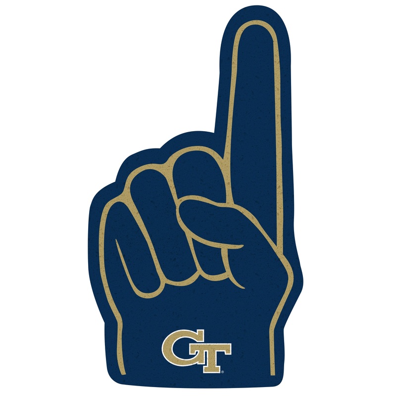 Foam Finger – Big Head – Official NCAA – Georgia Tech Yellow Jackets – Foam Core Cutout