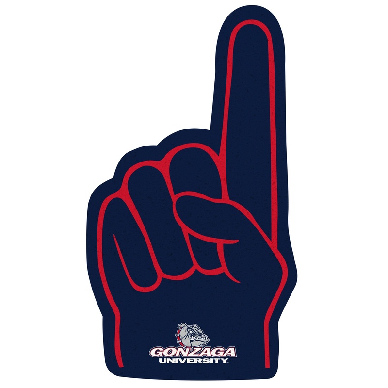 Foam Finger – Big Head – Official NCAA – Gonzaga Bulldogs – Foam Core Cutout
