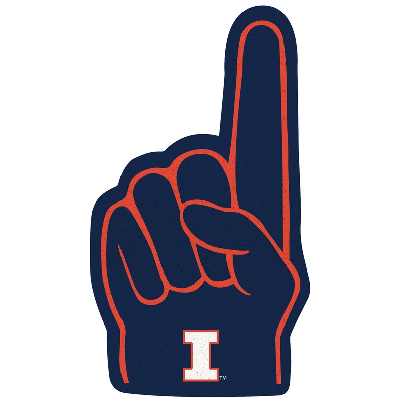 Foam Finger – Big Head – Official NCAA – Illinois Fighting Illini – Foam Core Cutout