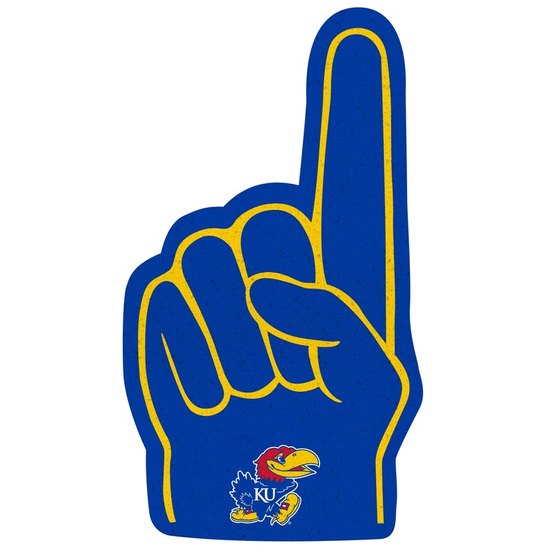 Foam Finger – Big Head – Official NCAA – Kansas Jayhawks – Foam Core Cutout