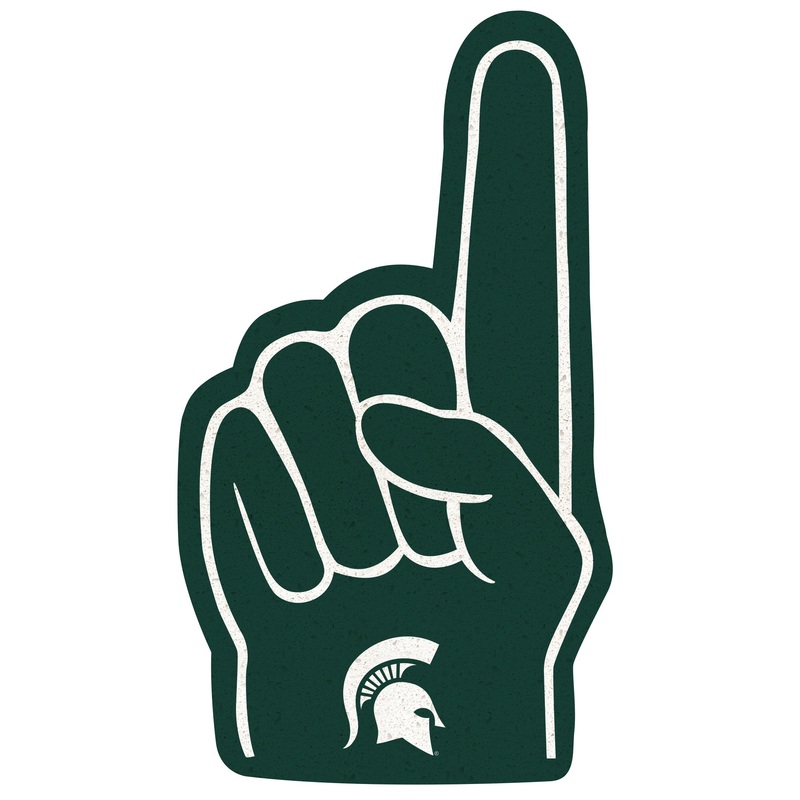Foam Finger – Big Head – Official NCAA – Michigan State Spartans – Foam Core Cutout