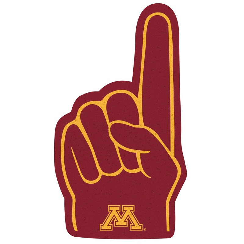 Foam Finger – Big Head – Official NCAA – Minnesota Golden Gophers – Foam Core Cutout