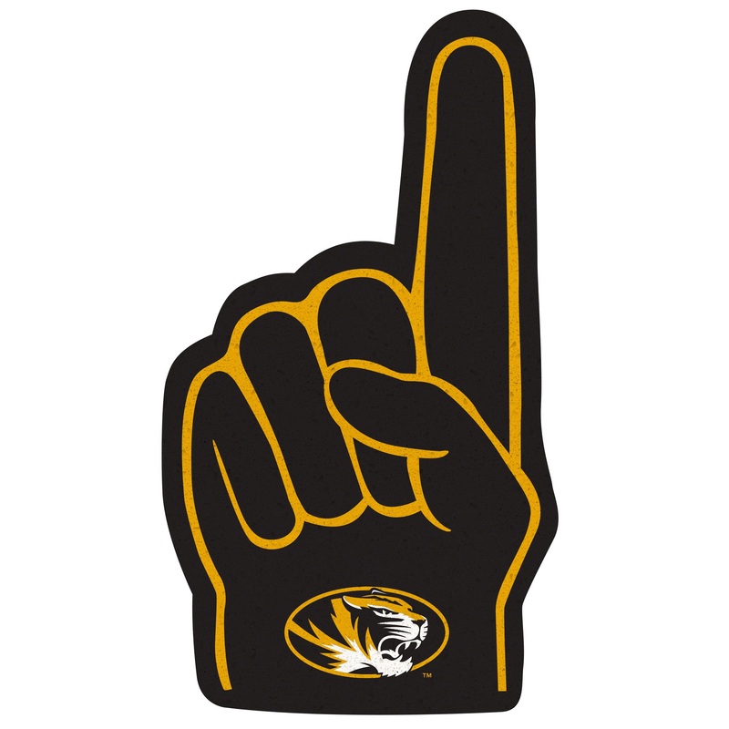 Foam Finger – Big Head – Official NCAA – Missouri Tigers – Foam Core Cutout