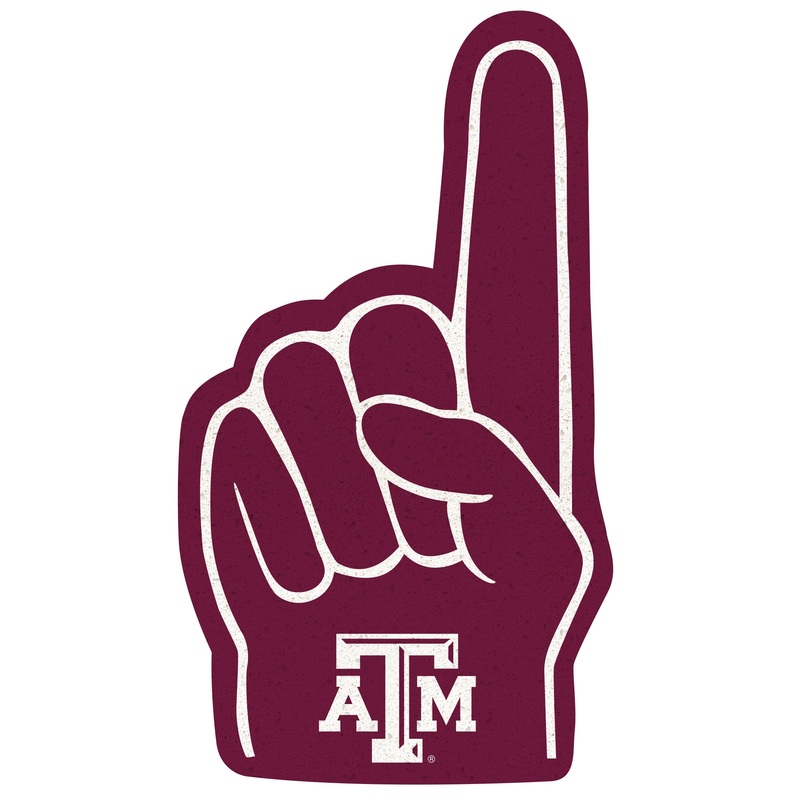 Foam Finger – Big Head – Official NCAA – Texas A&M Aggies – Foam Core Cutout
