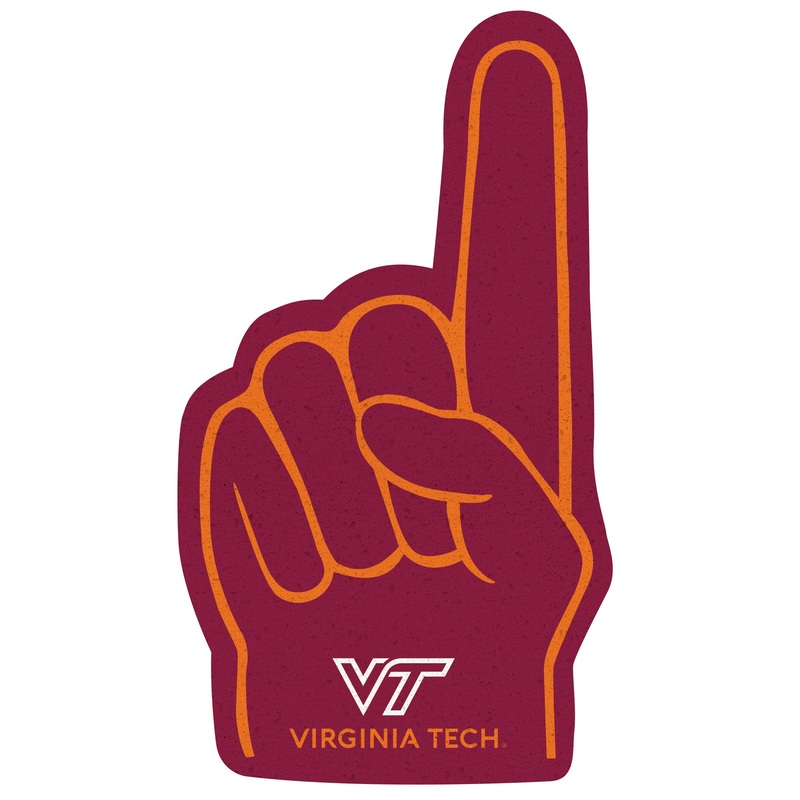 Foam Finger – Big Head – Official NCAA – Virginia Tech Hokies – Foam Core Cutout