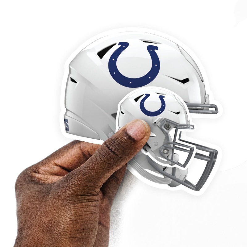 Indianapolis Colts – 5 Helmet Minis (Mixed Sizes) – Official NFL – Reusable Vinyl Decals