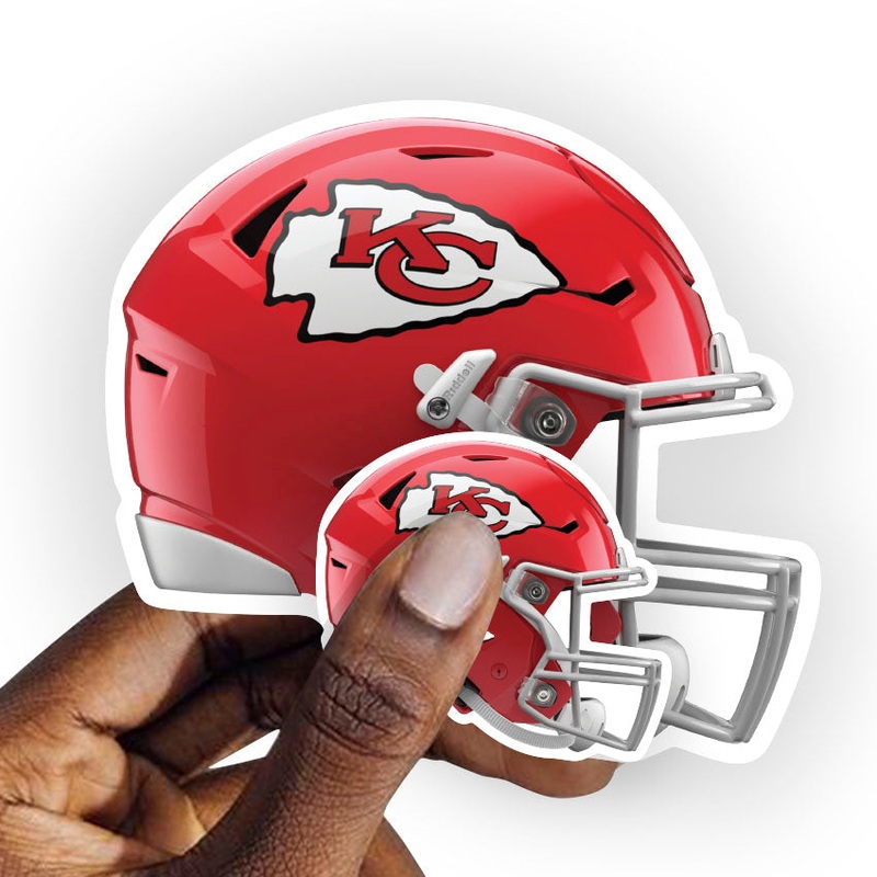 Kansas City Chiefs – 5 Helmet Minis (Mixed Sizes) – Official NFL – Reusable Vinyl Decals