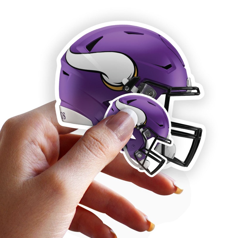 Minnesota Vikings – 5 Helmet Minis (Mixed Sizes) – Official NFL – Reusable Vinyl Decals