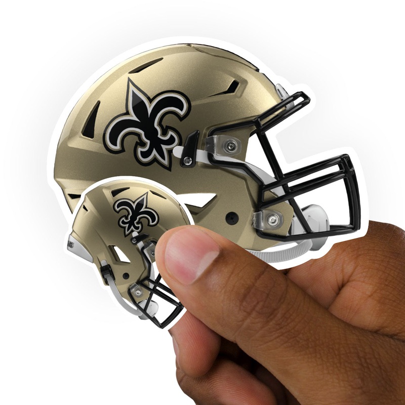 New Orleans Saints – 5 Helmet Minis (Mixed Sizes) – Official NFL – Reusable Vinyl Decals