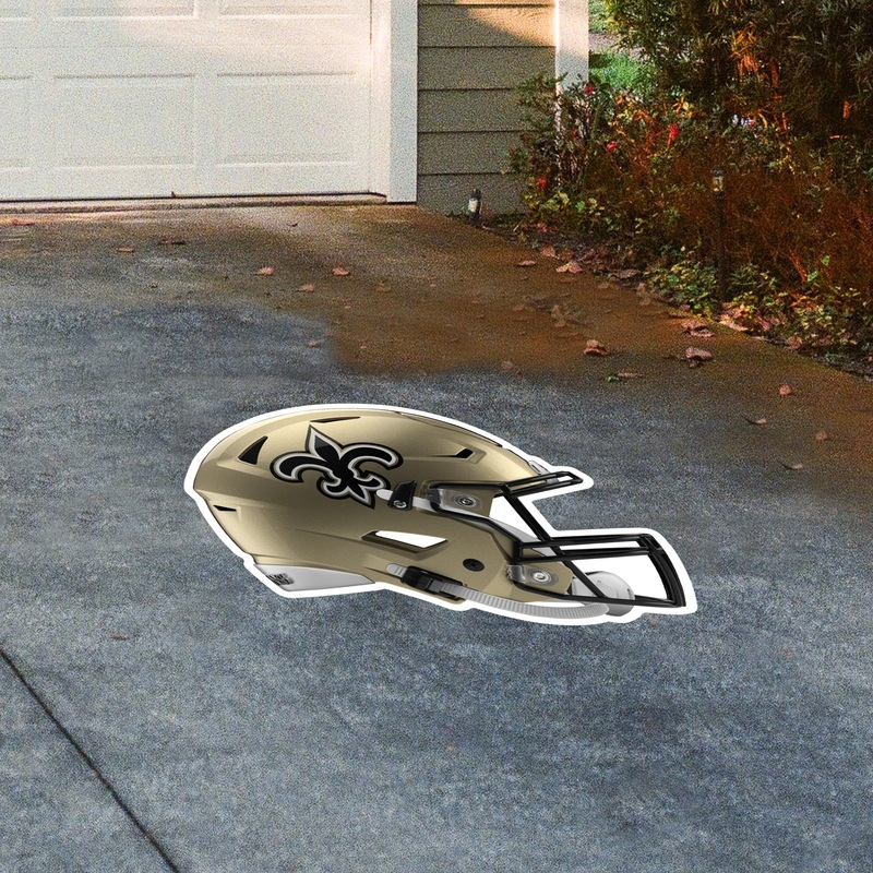 New Orleans Saints – Helmet – Outdoor Floor Decal – Official NFL – Scratch Resistant Alumigraphics Grip
