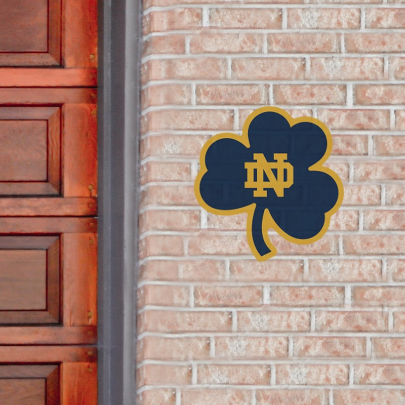 Notre Dame Fighting Irish – Shamrock Logo – Outdoor Wall Decals – Official NCAA – Scratch Resistant Alumigraphics Smooth