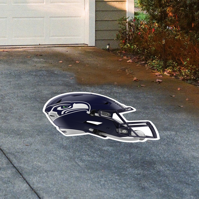 Seattle Seahawks – Helmet – Outdoor Floor Decal – Official NFL – Scratch Resistant Alumigraphics Grip