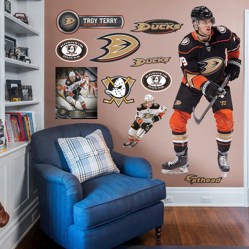 Troy Terry – RealBig Collection – Official NHL – Anaheim Ducks – Reusable Vinyl Wall Decals