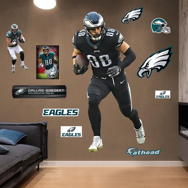 Dallas Goedert – RealBig Collection – Official NFL – Philadelphia Eagles – Reusable Vinyl Wall Decals