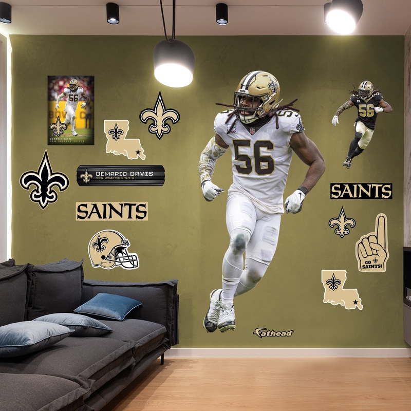 Demario Davis – RealBig Collection – Official NFL – New Orleans Saints – Reusable Vinyl Wall Decals