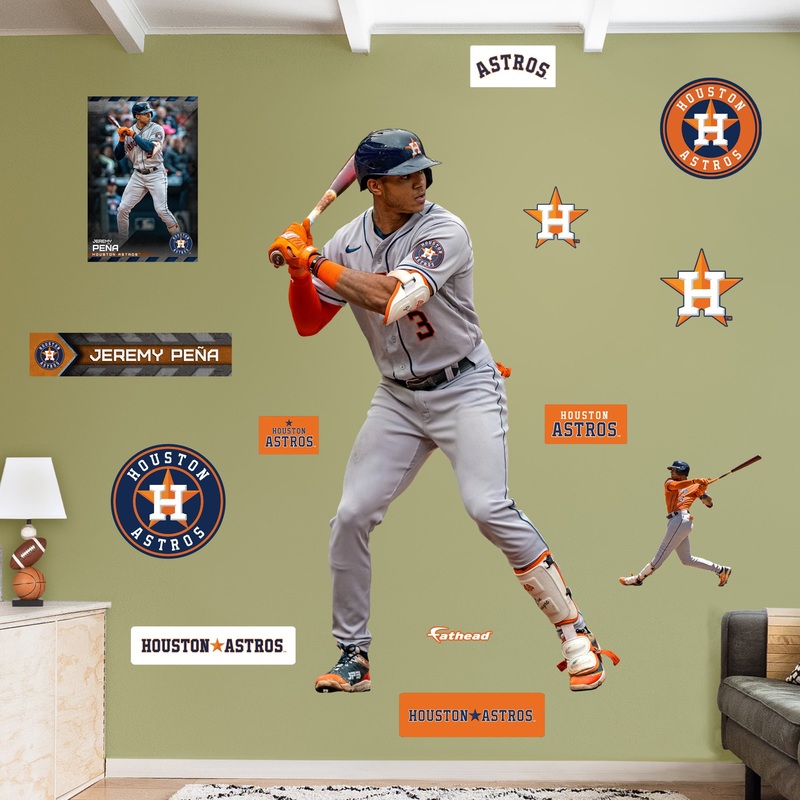 Jeremy Pea – RealBig Collection – Official MLB – Houston Astros – Reusable Vinyl Wall Decals