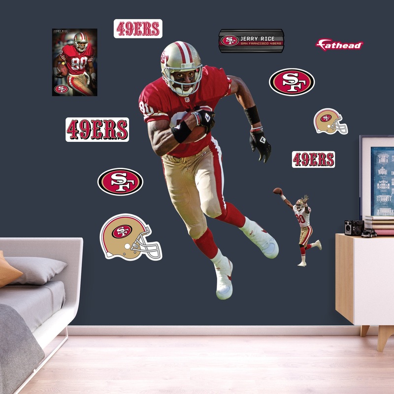 Jerry Rice – RealBig Legend Collection – Official NFL – San Francisco 49ers – Reusable Vinyl Wall Decals