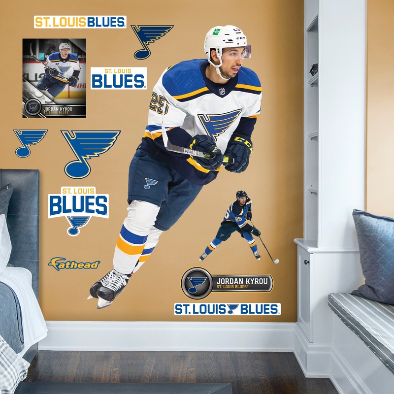 Jordan Kyrou – RealBig Collection – Official NHL – St. Louis Blues – Reusable Vinyl Wall Decals