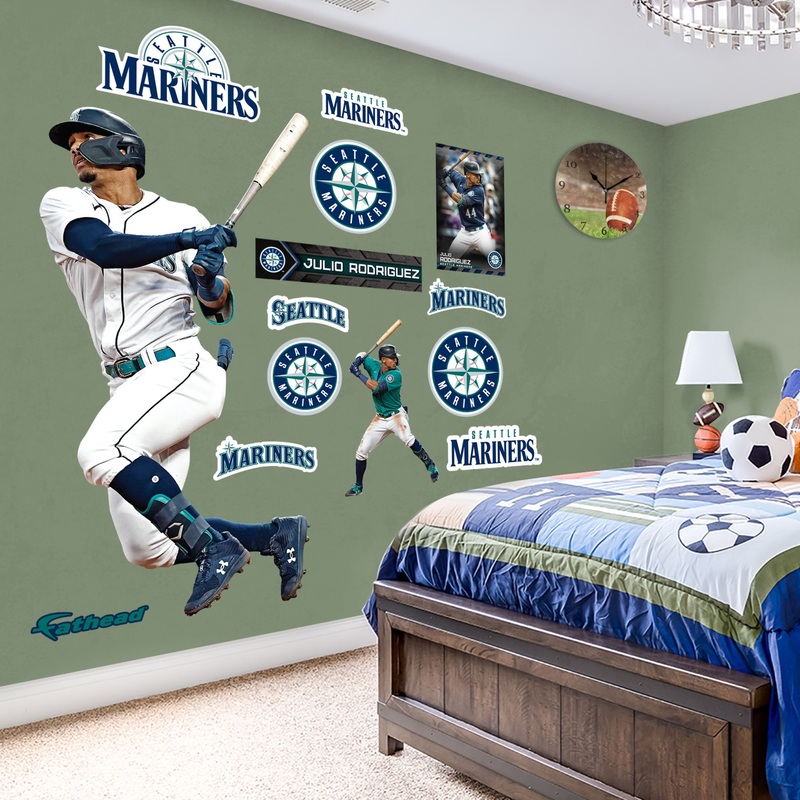Julio Rodriguez – RealBig Swing Collection – Official MLB – Seattle Mariners – Reusable Vinyl Wall Decals