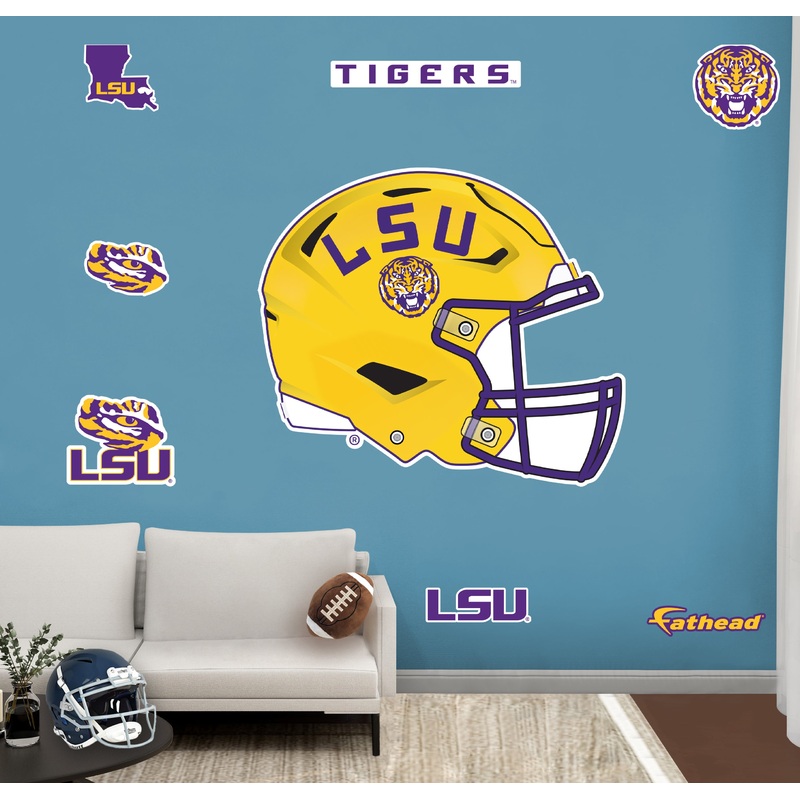LSU Tigers – RealBig Helmet Art Collection – Official NCAA – Reusable Vinyl Wall Decals #1