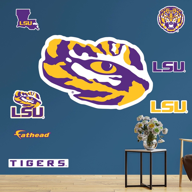 LSU Tigers – RealBig Tiger Logo Collection – Official NCAA – Reusable Vinyl Wall Decals