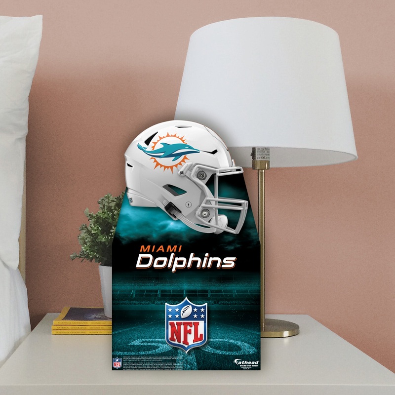 Miami Dolphins Helmet – Mini Stand Out – Official NFL – Cardstock Cutout