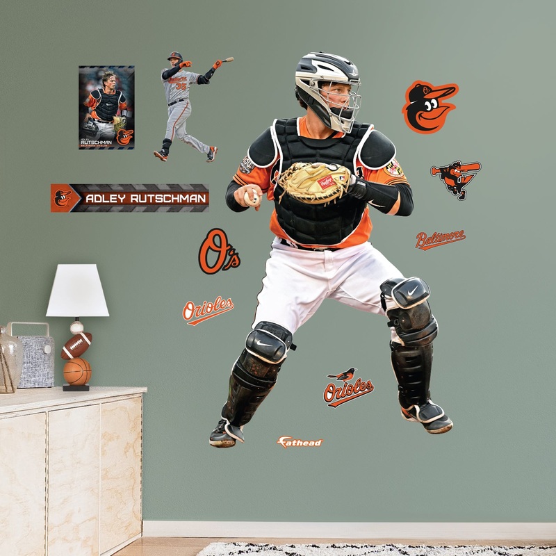 Adley Rutschman – RealBig Catcher Collection – Official MLB – Baltimore Orioles – Reusable Vinyl Wall Decals