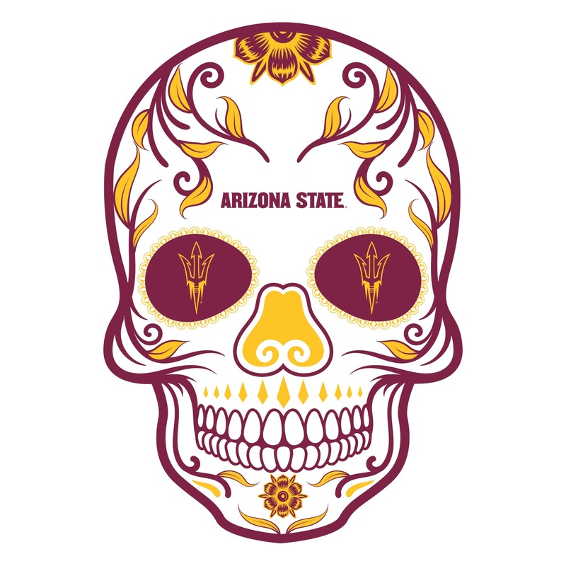 Arizona State Sun Devils – Sugar Skull Logo – Outdoor Wall Decals – Official NCAA – Scratch Resistant Alumigraphics Smooth