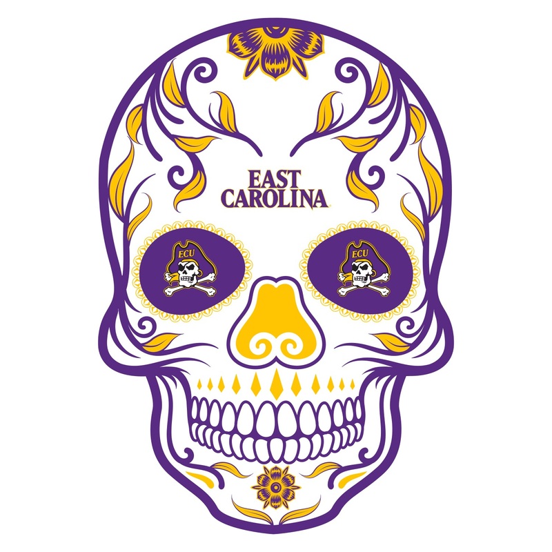 East Carolina Pirates – Skull – Outdoor Wall Decals – Official NCAA – Scratch Resistant Alumigraphics Smooth