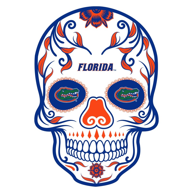 Florida Gators – Sugar Skull Logo – Outdoor Wall Decals – Official NCAA – Scratch Resistant Alumigraphics Smooth