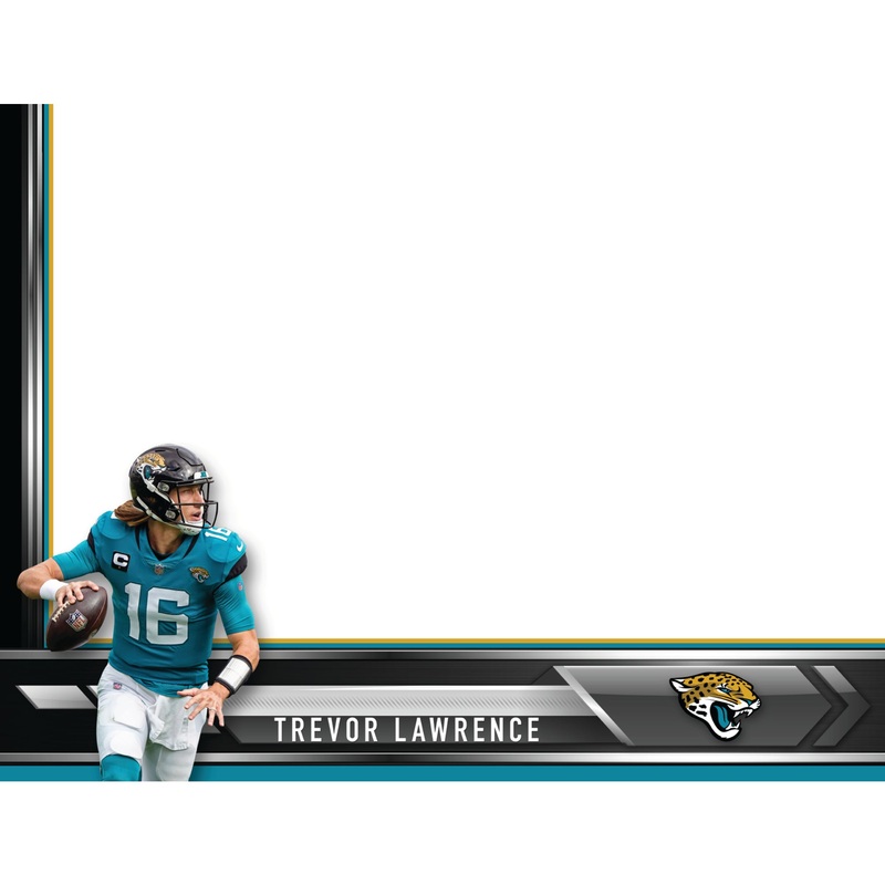 Jacksonville Jaguars – Trevor Lawrence – Dry Erase Whiteboard – Official NFL – Reusable Vinyl Wall Decal