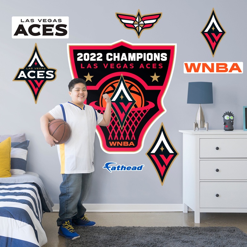 Las Vegas Aces – RealBig 2022 Champions Logo Collection – Official WNBA – Reusable Vinyl Wall Decals