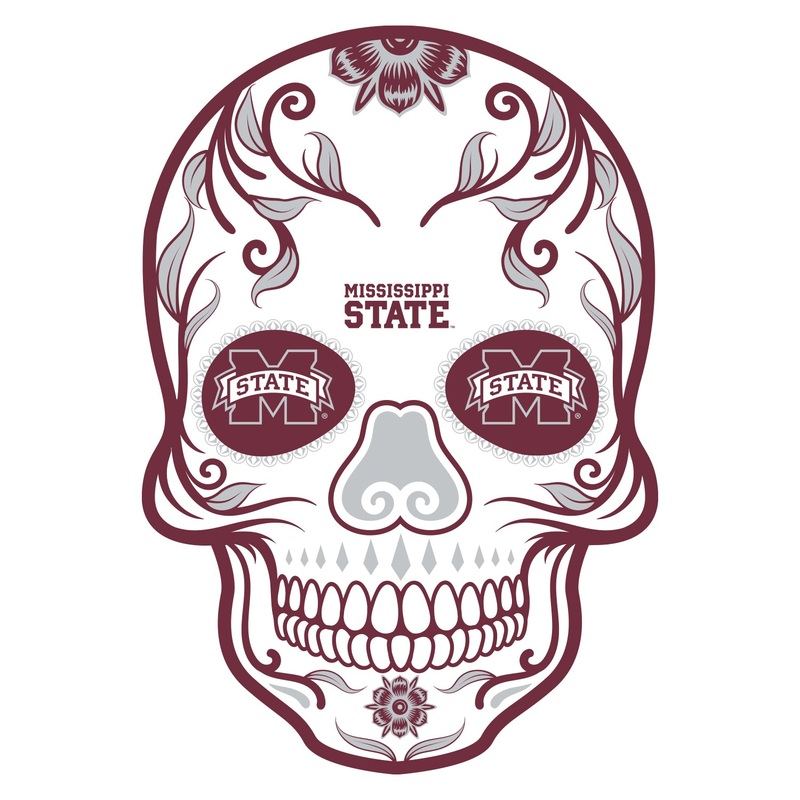 Mississippi State Bulldogs – Sugar Skull Logo – Outdoor Wall Decals – Official NCAA – Scratch Resistant Alumigraphics Smooth