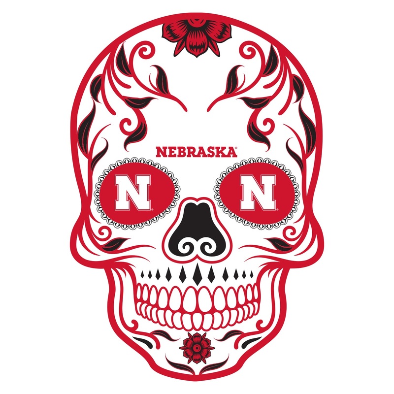 Nebraska Cornhuskers – Skull – Outdoor Wall Decals – Official NCAA – Scratch Resistant Alumigraphics Smooth