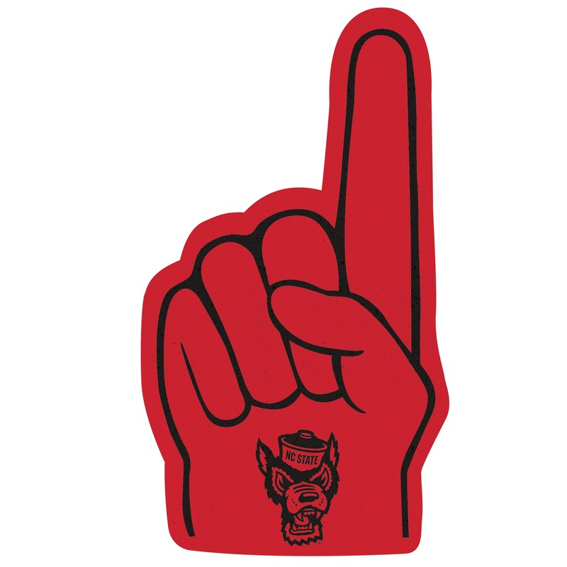 North Carolina State Wolfpack – RealBig Foam Finger Collection – Official NCAA – Reusable Vinyl Wall Decals