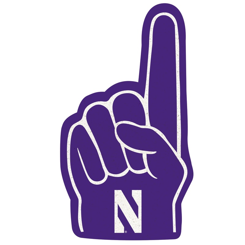 Northwestern Wildcats – RealBig Foam Finger Collection – Official NCAA – Reusable Vinyl Wall Decals