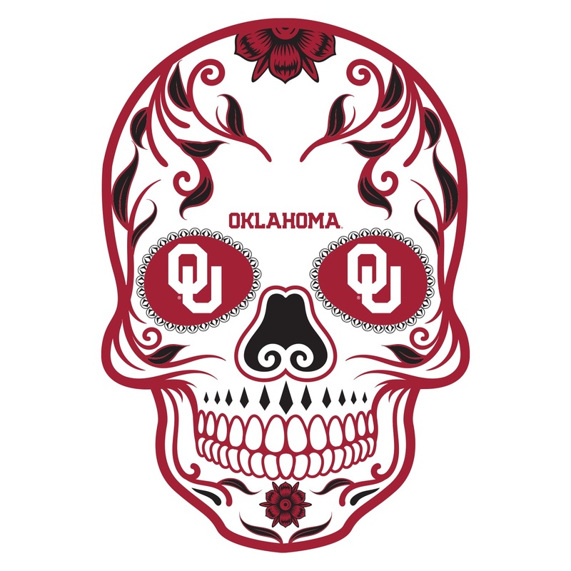 Oklahoma Sooners – Sugar Skull Logo – Outdoor Wall Decals – Official NCAA – Scratch Resistant Alumigraphics Smooth
