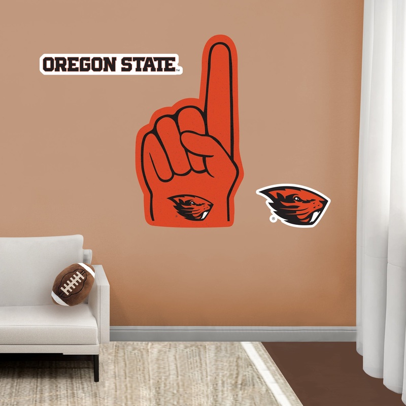 Oregon State Beavers – RealBig Foam Finger Collection – Official NCAA – Reusable Vinyl Wall Decals