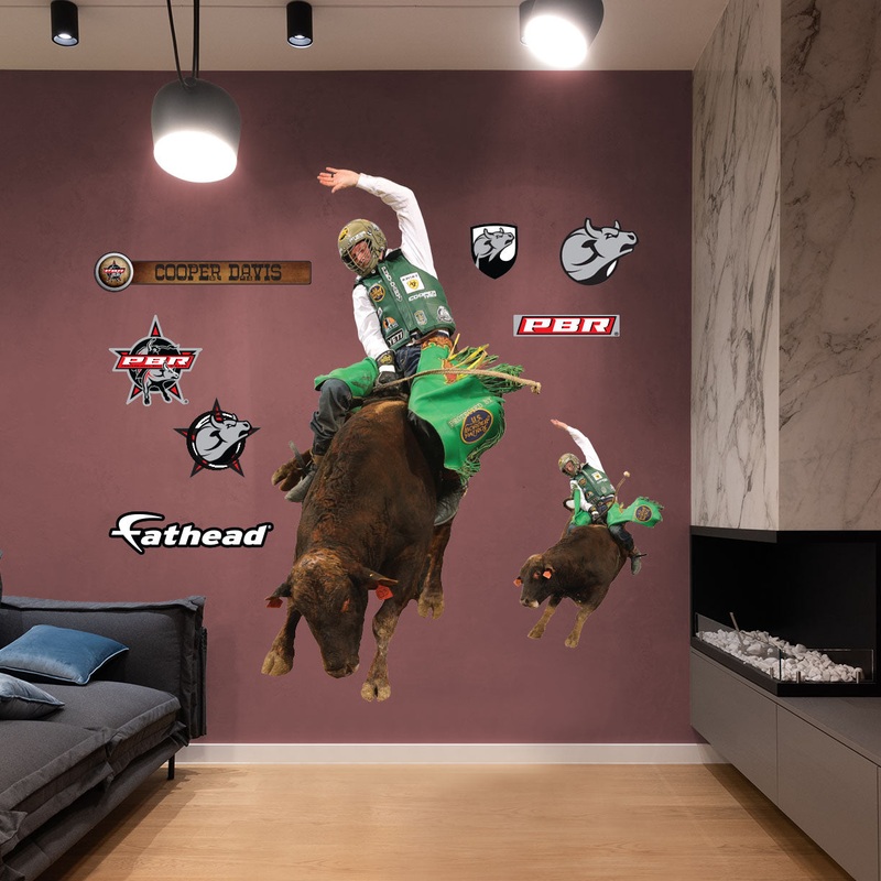 PBR: Cooper Davis- Back Jack RealBig        – Officially Licensed Pro Bull Riding Removable     Adhesive Decal