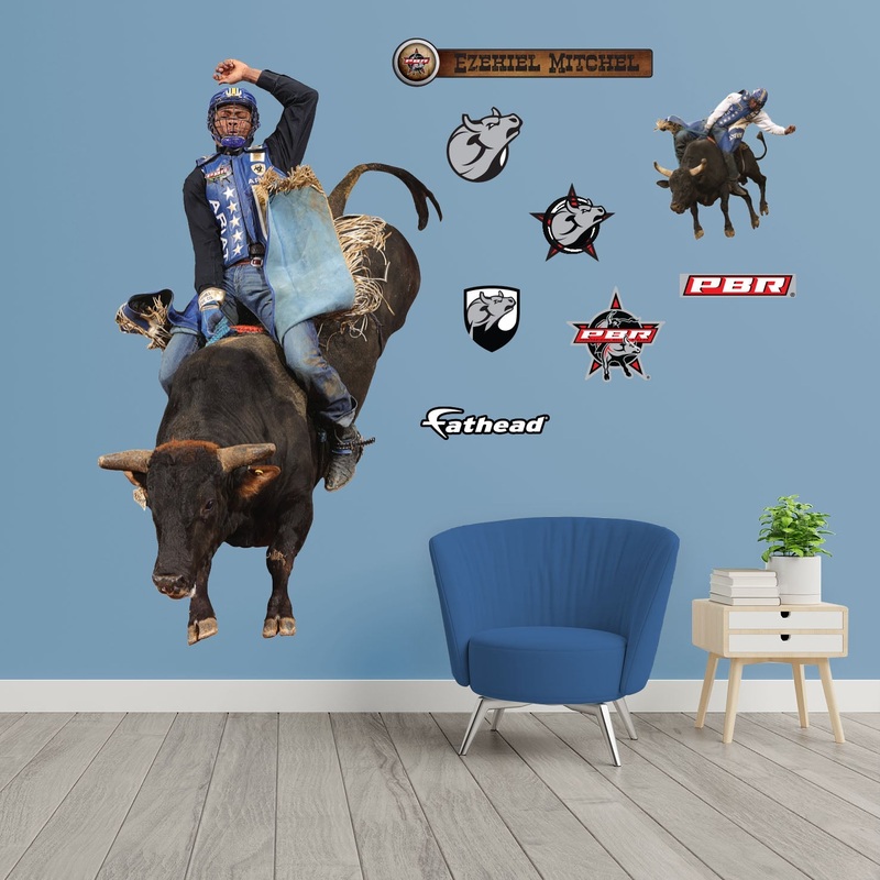 PBR: Ezekiel Mitchel- Blow Torch RealBig        – Officially Licensed Pro Bull Riding Removable     Adhesive Decal