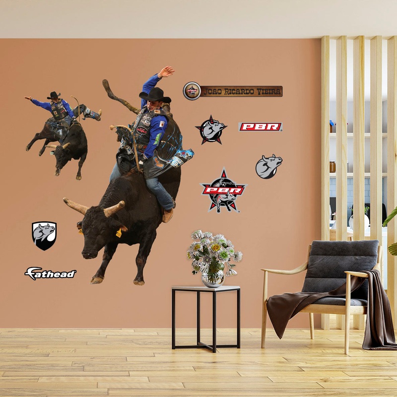 PBR: Joao Ricardo Vieira- Midnight City RealBig        – Officially Licensed Pro Bull Riding Removable     Adhesive Decal