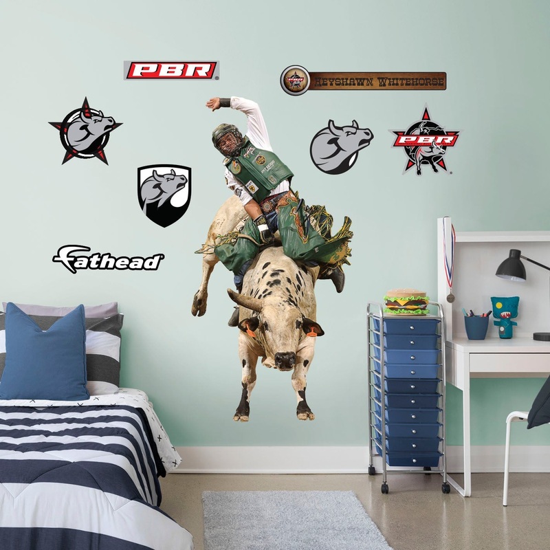 PBR: Keyshawn Whitehorse- Trail of Tears RealBig        – Officially Licensed Pro Bull Riding Removable     Adhesive Decal