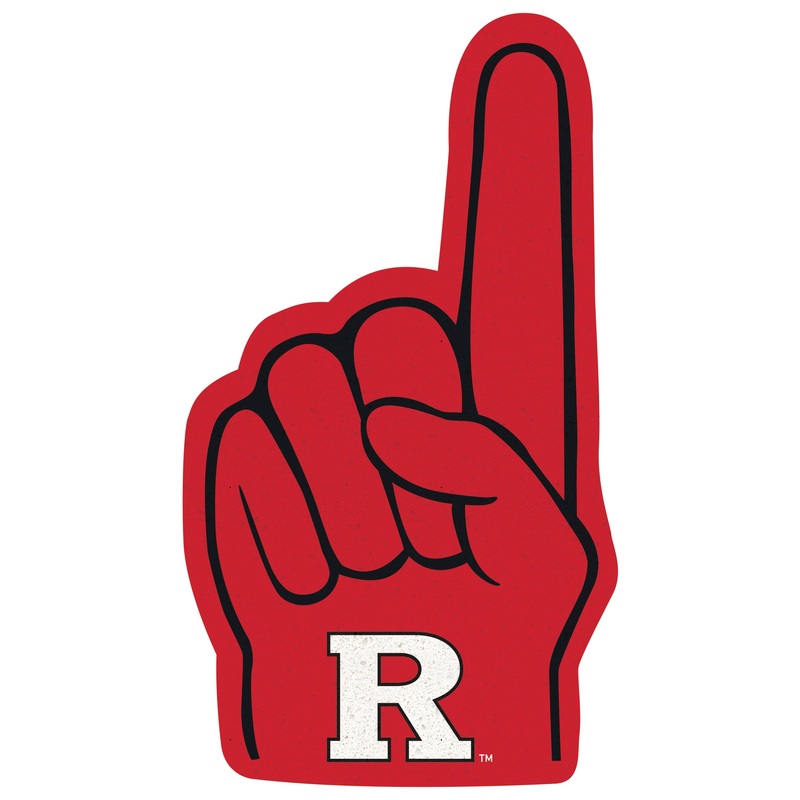 Rutgers Scarlet Knights – RealBig Foam Finger Collection – Official NCAA – Reusable Vinyl Wall Decals