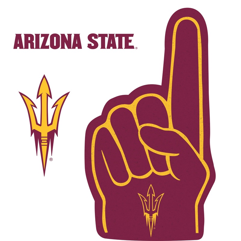 Arizona State Sun Devils – RealBig Foam Finger Collection – Official NCAA – Reusable Vinyl Wall Decals